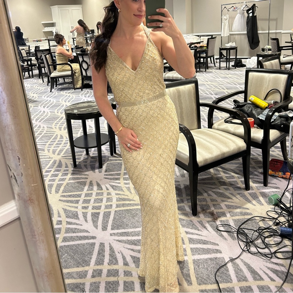 Mac Duggal Beaded Gown